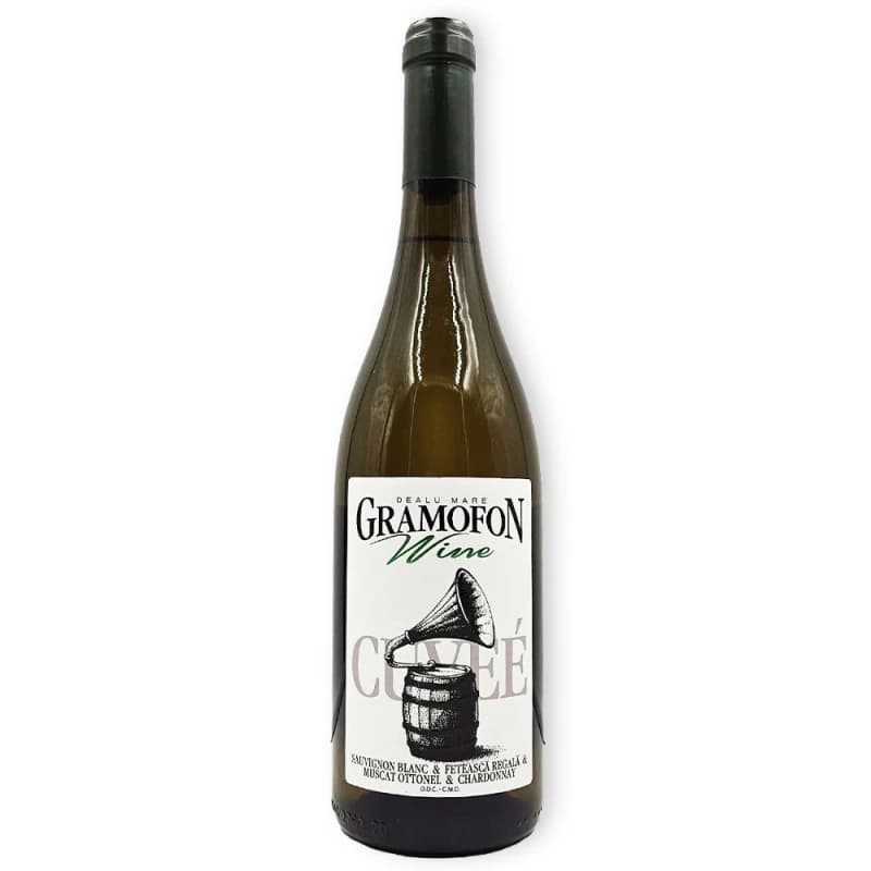 Vin alb sec, Gramofon Sauvignon, Feteasca, Muscat, Chardonnay